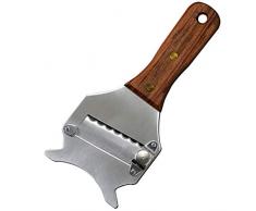 Koowaa Affettatrice al Tartufo, in Acciaio Inox e affetta Lama Regolabile con Manico in Legno Premium, Ideale per tartufi, Burro, Verdure, Aglio, Cioccolato