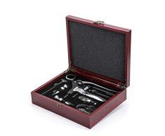 MRCOCO Apri Del Vino Rosso Più Pesante, Sommelier Set Da 9 Pezzi, Set Di Accessori Da Vino Con Tappi Versatori Da Vino E Tappo Da Vino, Cavatappi A Leva Con Elegante Confezione Regalo,B