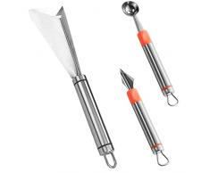 HKQP Coltelli per frutta e verdura Coltello triangolare per frutta e verdura Strumento per intaglio in acciaio inossidabile per feste di frutta del ristorante di famiglia