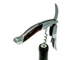 Legnoart Ghemme Grand Crue Acciaio Inox Sommelier cavatappi con wengé Pakkawood Handle, Marrone