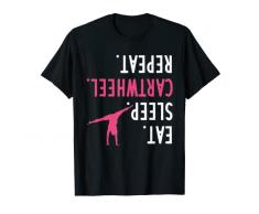 Divertente arte di ginnastica per tumbling ragazze bambini atleta bicchiere Maglietta