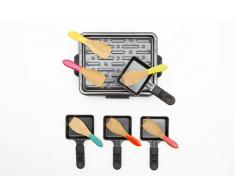 Pebbly NBA021 - Set di 6 spatole per raclette, Multicolore