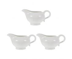 DOITOOL 3 Pz Scrematrice Brocca Beccuccio Lungo Salsa Brocca caffè Latte Scrematrice Latte Montalatte Brocca Sciroppo di Ceramica Versatore per Condire Servire