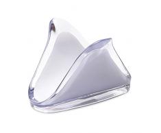 Omada Design Portatovaglioli da Tavola, Portasalviette in Acrilico, Made in Italy, Linea Square, Bianco