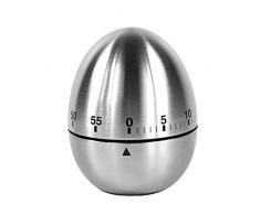 HENGBIRD Timer da cucina, timer a forma di uovo, divertente, in acciaio inox, a breve termine, da cucina, cronometro a mano