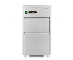 Klarstein Powericer - Macchina per Cubetti di Ghiaccio, Ice Maker Professionale, Struttura in Acciaio Inox, Compressore ad Alte Prestazioni Silenzioso, XL, 20 kg/24 h, Argento