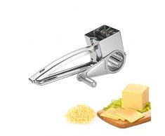 Beowanzk Grattugia Formaggio Acciaio Inox Manuale Trita Frutta Neonato Taglia Verdure Julienne Carote Mela Limone Agrumi Pane Grattuggiato Macchina per Gratta Porta Professionale Multifunzione