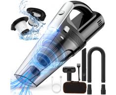 Coovee Aspirapolvere Portatile, 10000PA 120W Aspirabriciole Senza Fili potente, 3x2000mAh Elettrico, per Auto, Cucina, con Borsa