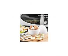 Innovagoods bb_V0101051 Cuociuova per Microonde Con Ricettario Boilegg, Bianco