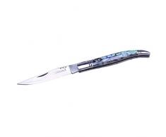 Coltello da caccia tascabile madreperla blu, LAGUIOLE. (cod 2047)