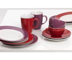 Ritzenhoff & Breker 597226 Doppio - Servizio da caffè 12 pezzi, colore: Rosso