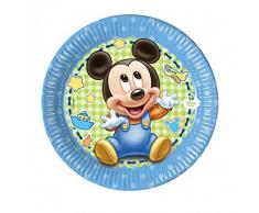 Procos- Piatto 20 Cm Baby Mickey, Multicolore, 5PR84345