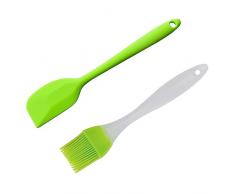 1 Pezzi Spatole in Silicone, Spatola Cucina, Resistente al Calore Antiaderenti Utensili da Cucina in Silicone, Spatole Pasticceria, Con 1pz Pennello da Cucina in Silicone, Pennello Cucina, Per Cucina