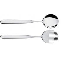 Alessi IS02/14 Collo-Alto, Posate per Insalata in Acciaio Inossidabile 18/10, Colore: Argento, Finitura Lucida, 26.5x3x8 cm