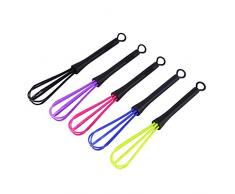 Dingln 5 Pezzi Frusta Manuale, Plastica Crema Cucina Frusta Strumento Mixer Fruste da Cucina, Mini Frusta