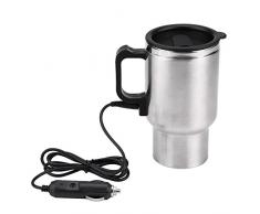 450 ml tazza di auto elettrica viaggio tazza di riscaldamento 12V auto tazza riscaldata viaggio in acciaio inox spina elettrica isolata caffè tè latte bollente bollitori tazza con tappo di tenuta