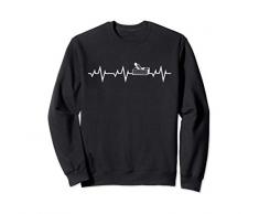 Regalo in legno per affettatrice a battito cardiaco per Felpa