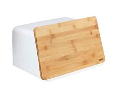 Wenko Kubo - Portapane con coperchio in bambù bianco