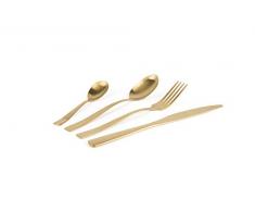 Excelsa Shadow Gold Servizio Posate 16 Pezzi, Acciaio Inox 18/0