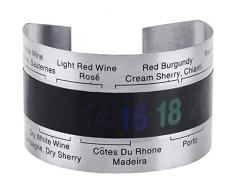 StickersLab - Bracciale Termometro per Vino/Birra Sensore in acciaio inossidabile
