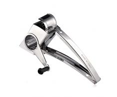 VIRSUS Grattugia Manuale rotativa in Acciaio Inox 500, grattugia con Rullo a manovella, Leggera e Resistente, per grattugiare Formaggio, Cioccolato, Noci, pistacchi, Frutta secca, Made in Italy