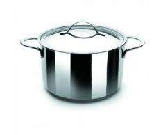 IBILI Noah 605224 - Tegame in Acciaio Inox con Coperchio, Ã 24 cm