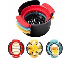 TNSLAND Taglia-uova, 3 in 1, separatore uova per uova sode, strumento per tagliare le uova cotte per mozzarella, kiwi, pomodori, uova cotte
