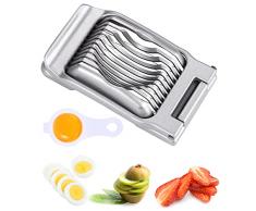 Taglia Uovo Sode Separatore Albume dUovo, Zawaer Tagliauovo a fette,Tagliauovo in Metallo,Multifunzione Affettatrice per Uova,Topper Per Uova,Apri Uova per Gli Utensili da Cucina
