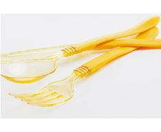 CUCCHIAIO GIALLO TRASPARENTE MANICO GIALLO PZ 10 IN PLASTICA