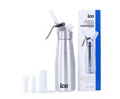 Impeccable Culinary Objects (ICO) ICO001 Sifone da Cucina per Spume, Acciaio Inossidabile, Argento