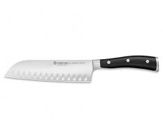WÜSTHOF Santoku, Classic Ikon (1040331317), Lunghezza Lama 17 cm, Alveolature, Acciaio Inossidabile Forgiato, Coltello Cucina Asiatico, Affilato