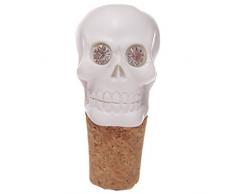 Bottiglie Stopper Tappo Di Sughero Teschio #50214b Bianco Cristallo Occhi
