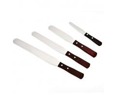 BrilliantDay Set Spatola Cucina, 4 Pezzi Spatole per Pasticceria in Acciaio Inox Spalma Crema con Manico Antiscivolo,Set Spatole Cuoco Dolci Spatola Cucina per Dolci Spatole Decorazione Torte