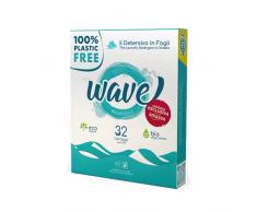 Wave Washing Classic - Il Detersivo in Fogli - 100% PLASTIC FREE - 32 lavaggi - Made in Italy - Ecologico - Biodegradabile - Compostabile