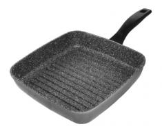 STONELINE 7515 Bistecchiera Quadrata in Alluminio, 26x26 cm, Rivestimento Antiaderente