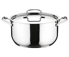 Lagostina Sfiziosa Casseruola Fonda, Acciaio Inossidabile, Grigio, 20 cm