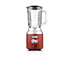 Westinghouse. Frullatore da tavolo retrò WKBE221RD colore rosso | 600 W di potenza e capacità di 1,5 L | Controllo della velocità variabile | Include bicchiere in vetro con misurazione