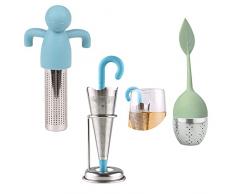 Set da 3 Tea Strainer per Tè Sfuso, Riutilizzabili Infusori da tè in Silicone, Infusers tè per Fogli Staccabili Tea, Set di Infusori per Tè Creativi,Filtro Infusore per Tè Sfusi e Tisane,Filtro per Tè