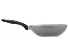 Silex Italia SIL 2409 Linea Xenox Wok Antiaderente in Alluminio, Diametro 24 cm, Manico in Bakelite, Adatto allInduzione, Grigio Ardesia