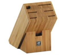 ZWILLING 35042-400-0 Ceppo Porta Coltelli in bambù, Sedi per 5 Coltelli e Acciaino