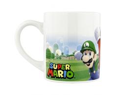 P:OS 33879 Bicchiere in Design Super Mario, Tazza per Bambini in Porcellana, capacità 200 ml, in Confezione Regalo, Adatta al microonde e alla lavastoviglie