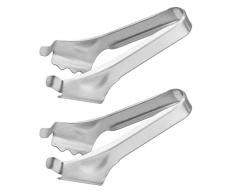 HEMOTON 2Pcs Acciaio Inossidabile Acciaio Inossidabile Cibo Tong Steak Serving Tins Insalata Pinze Torta Pinza Pane Tong Buffet Party Catering Tins Pinze da Cucina Pinze Pinza Pinza Pinze