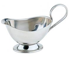 APS salsiera in acciaio inossidabile di alta qualità, cena di Natale, salsa per arrosti/dessert, stoviglie, per 250 ml, 16 x 7,5 cm, H: 9 cm