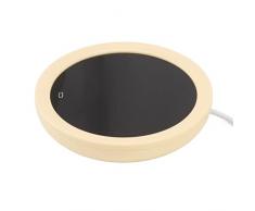 Shanrya Scalda Tazze da caffè Elettrico, Interruttore a gravità Scalda Tazze da caffè Pulsante a Sfioramento Display Digitale Ultra Sottile da 10 W per Uso Domestico (Giallo)