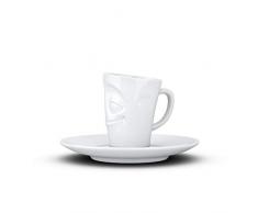 Fiftyeight t02.12.01 Espresso Mug & sotto piatto (vergnuegt), Dura, Bianco