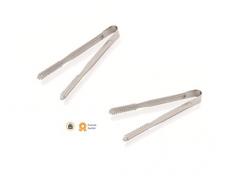 Kerafactum – Pinza per ghiaccio, Servierzange double Stack Ice pinze per cubetti di ghiaccio o torta pinze per toast – in acciaio – contanti Tong