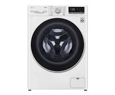LG F2DV5S8H0E Lavasciuga Slim a Carica Frontale 8.5 / 5 Kg, 1200 Giri/min, Lavatrice e Asciugatrice con Wi-Fi, Intelligenza Artificiale AI DD, Turbo Wash, Vapore Igienizzante, 60 x 47 x 85 cm - Bianco