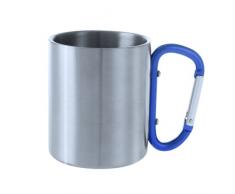 Subito disponibile Tazza Termica in Acciaio Inox con moschettone colorato