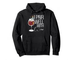 Bicchiere di degustazione di vino per le donne Carino conoscitore di vino Felpa con Cappuccio