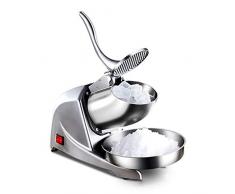 Tritaghiaccio Tritaghiaccio Di Qualità Industriale Commerciale Tritaghiaccio ， Doppio Coltello Elettrico A Spessore Regolabile Creatore Cono Cono 209lb / Ora （Argento）